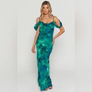 RUNAWAY THE LABEL - LITSA MIDI DRESS IN CALISTA GREEN